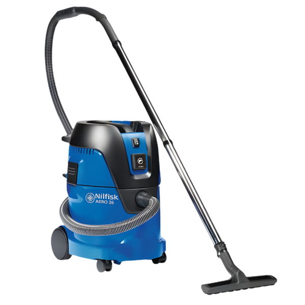 Nilfisk AERO 26-21 26L wet and dry vacuum cleaner with hose and floor nozzle