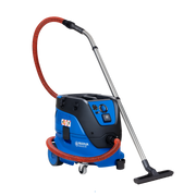 Nilfisk Attix 33-2M PC M-Class dust vacuum with red antistatic hose, HEPA filtration, and 1200W motor