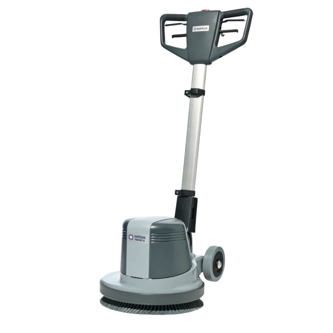 Nilfisk FM400D dual speed floor scrubber and polishing machine for commercial hard floor cleaning