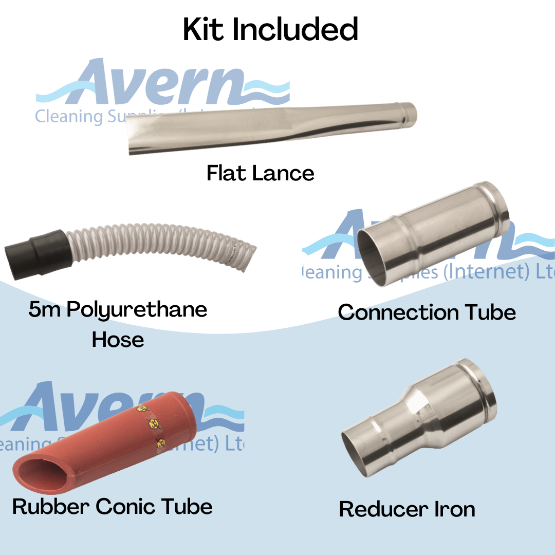 Accessory kit included with Nilfisk T30SCB L100 CC industrial swarf and coolant vacuum