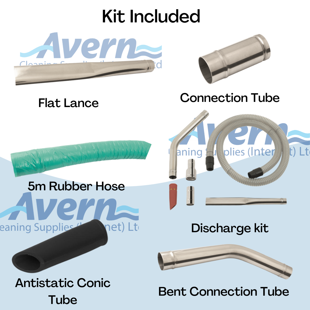 Accessory kit included with Nilfisk VHO200 industrial oil and coolant vacuum system