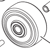 Nilfisk 9100000559 Front Brush Wheel Grey Sip