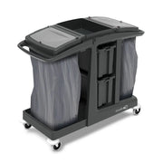 Numatic MM6 mobile commercial cleaning trolley with twin lidded waste sections