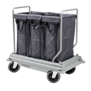 Numatic NB3003R three-bag laundry and linen trolley for hotel and commercial housekeeping