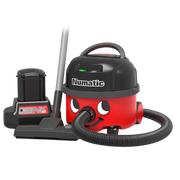 Cordless Henry NBV190NX battery powered Numatic vacuum cleaner with hose and accessories