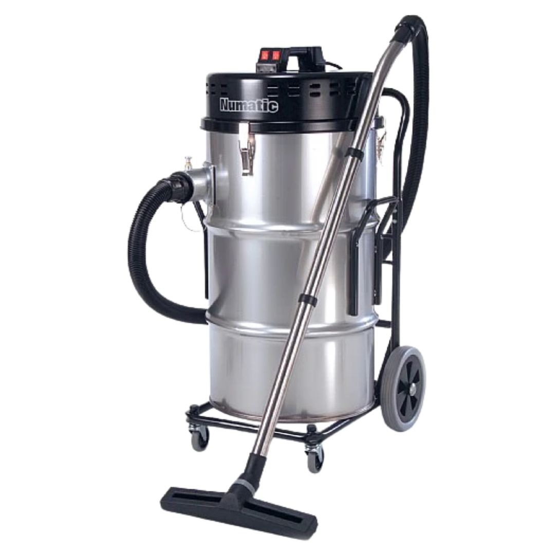 Numatic NTT2003-2 industrial triple-motor dry vacuum cleaner with steel drum