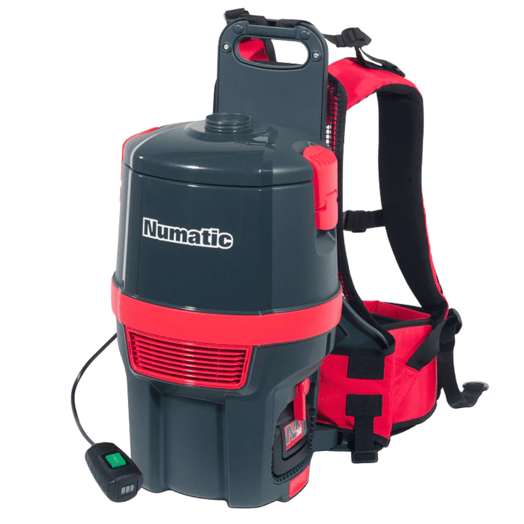 Numatic RSB150NX cordless battery backpack vacuum cleaner with NX300 power system for commercial cleaning