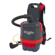 Numatic RSV150H HEPA H13 medical-grade backpack vacuum cleaner designed for hygienic and professional cleaning