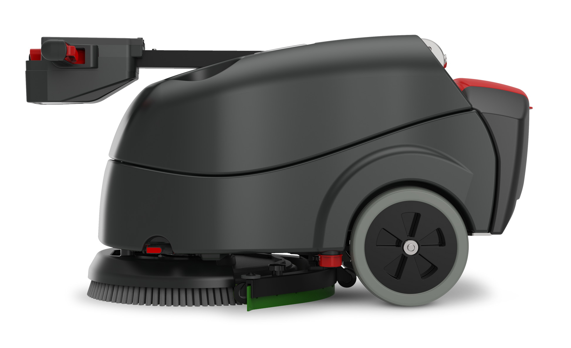 Side profile of Numatic TTB1840NX compact battery floor scrubber dryer