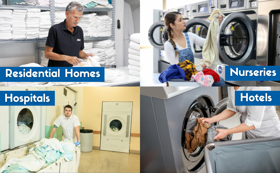 Commercial housekeeping and linen collection using Numatic Servo NX1002 laundry trolley