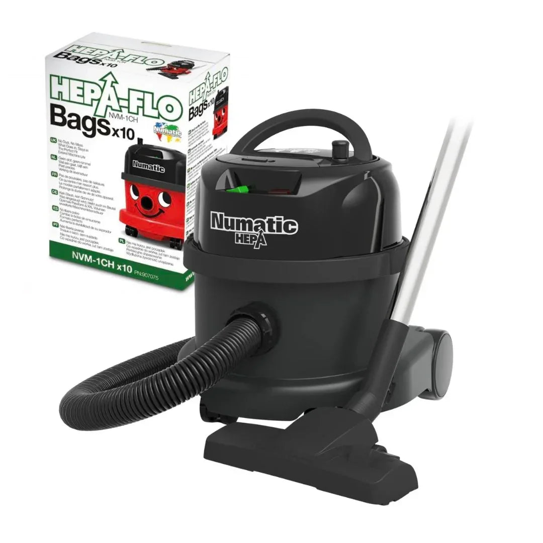 Hepa Vacuum Cleaner PPR170H HEPA13 Filtration Dry Cylinder Numatic Henry Hoover - Asthma Pet Allergies + 10 Bags