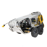 RAPID VSC240F industrial hot water pressure washer with 100 bar pressure and compact stainless steel frame