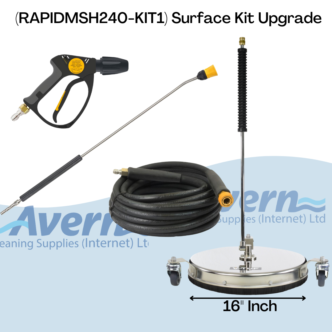 RAPIDMSH accessory upgrade kit with surface cleaner, lance, and reinforced hose
