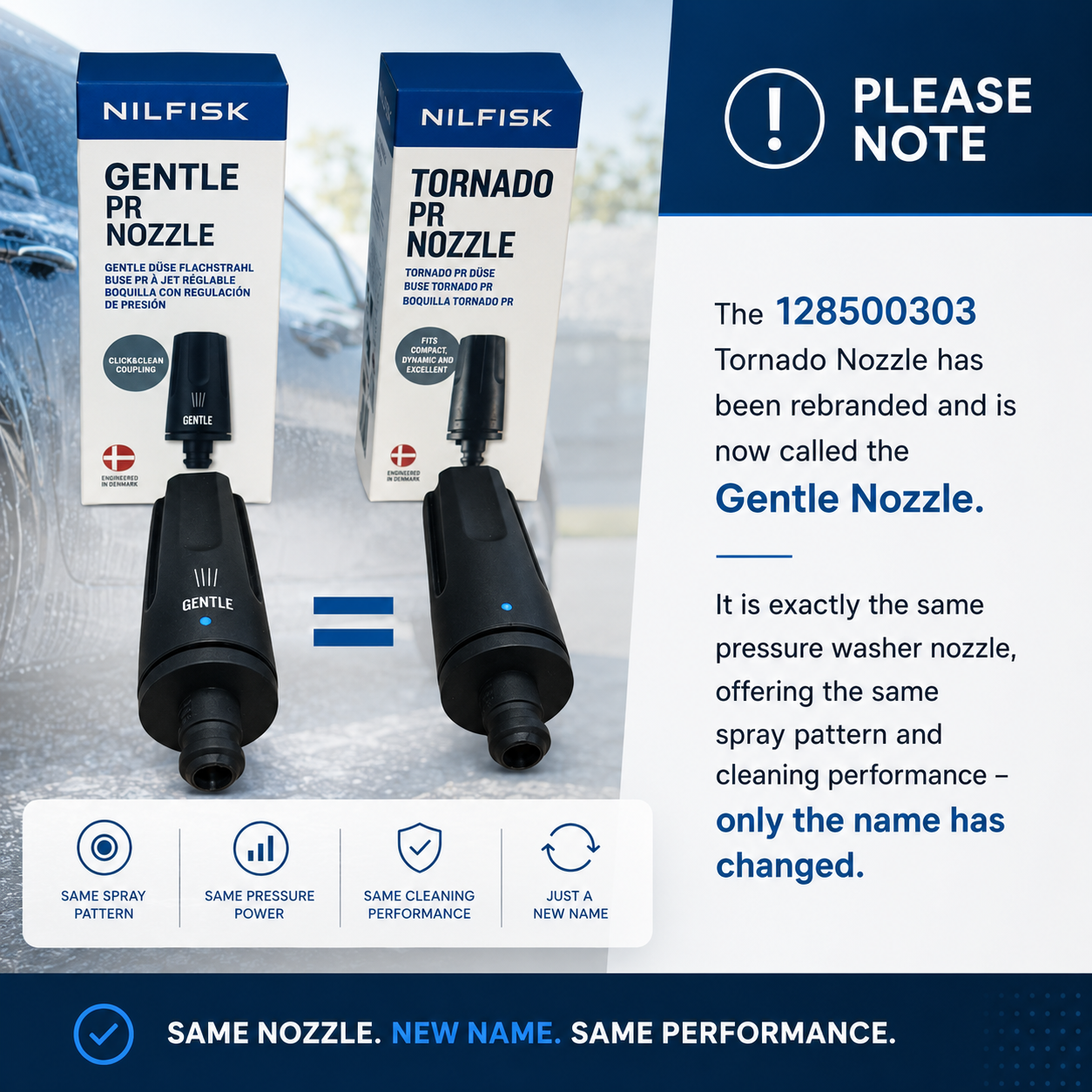 Nilfisk Tornado Nozzle Click & Clean Accessory 128500303