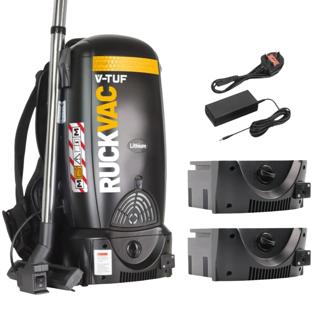 V-TUF RUCKVAC-ION-KIT4 Cordless M Class Backpack Vacuum Cleaner - 2 Batterys