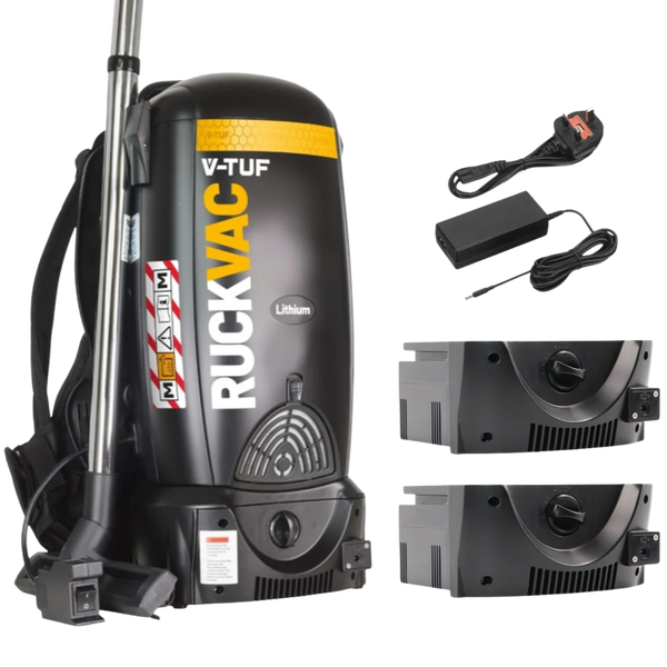 V-TUF RUCKVAC-ION-KIT4 Cordless M Class Backpack Vacuum Cleaner - 2 Batterys