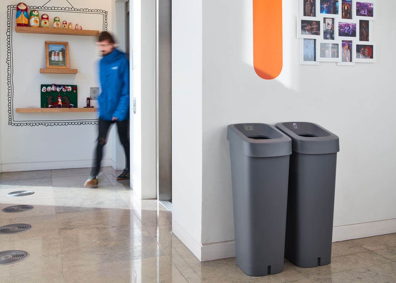 uBin Mini Recycling Bins 50L - Made From Recycled Plastic