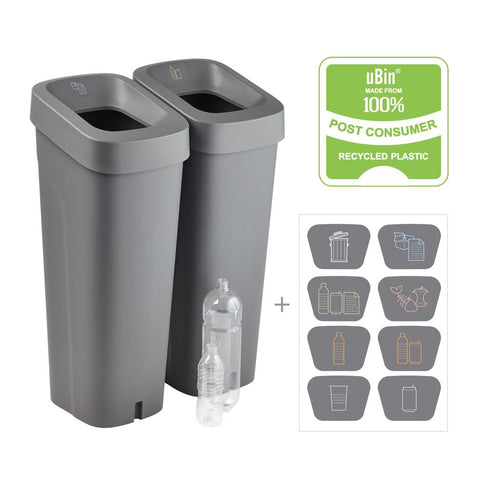 uBin Mini Recycling Bins 50L - Made From Recycled Plastic