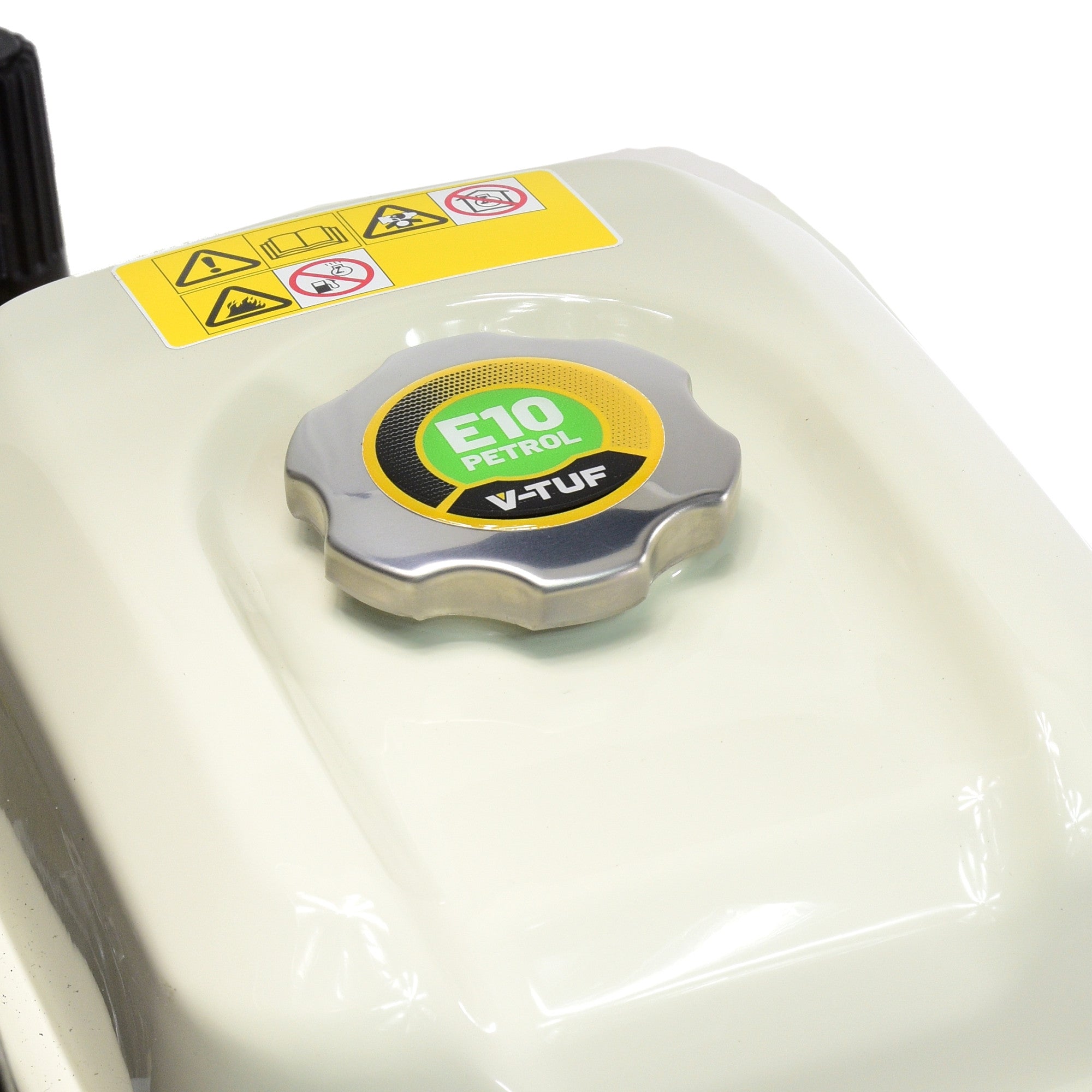 Close-up of fuel tank and fuel cap on V-TUF GPT200 petrol pressure washer