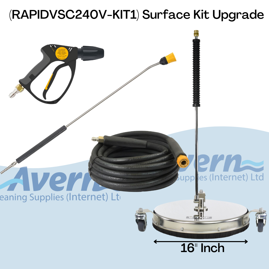 V-TUF Rapid VSC accessory kit with surface cleaner attachment, lance, and pressure hose