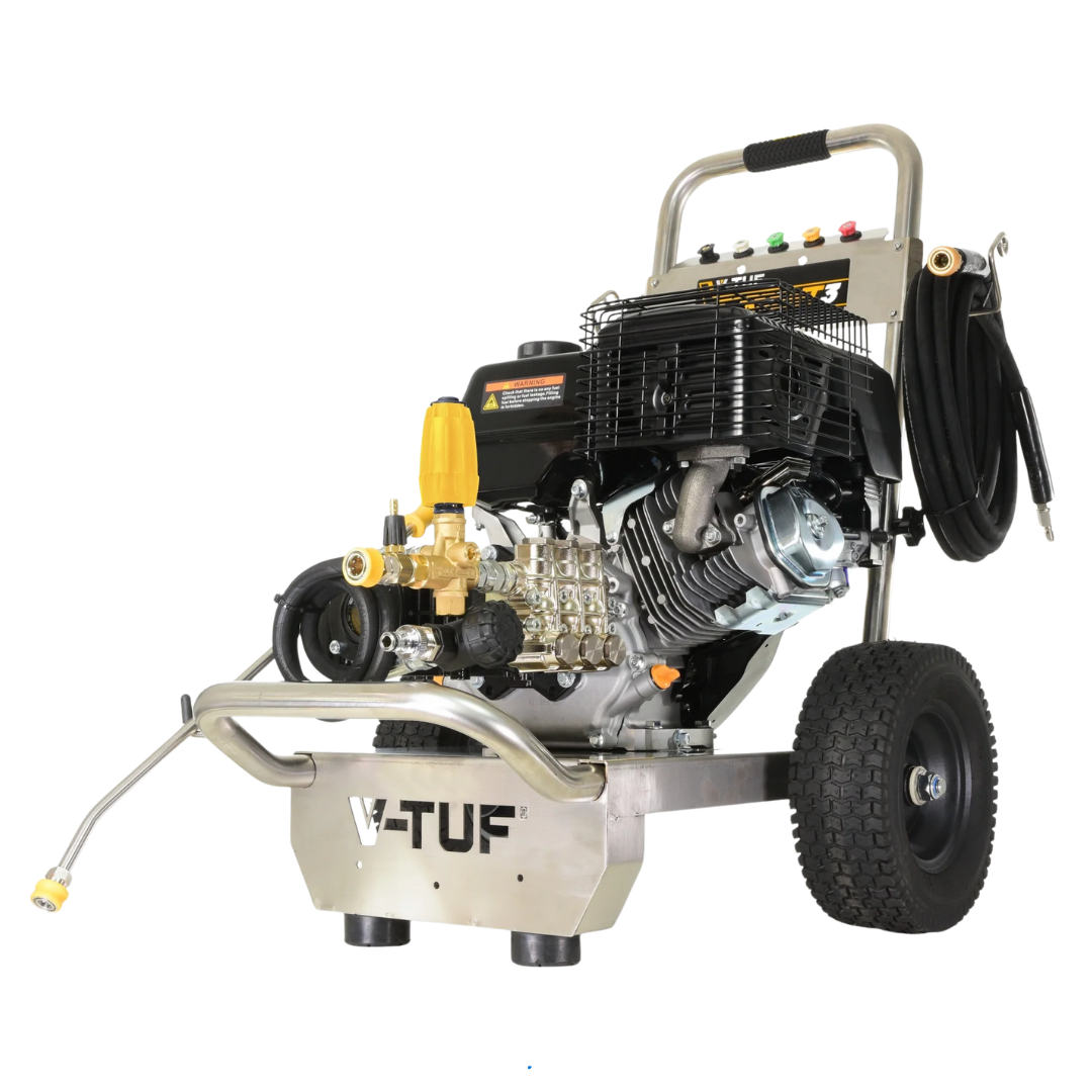 V-TUF TORRENT3 heavy-duty petrol pressure washer with 4000 PSI performance and industrial-grade frame