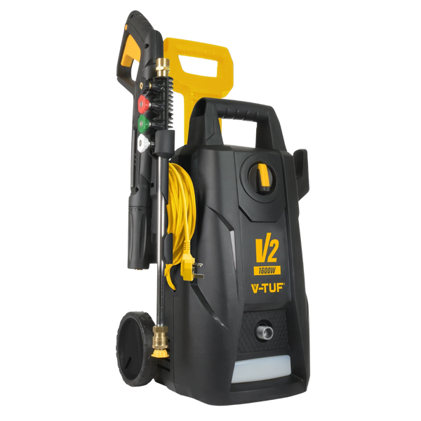 V-TUF V2 Jet Wash delivering 1900 PSI / 135 Bar pressure – professional pressure washer with patio cleaning attachment