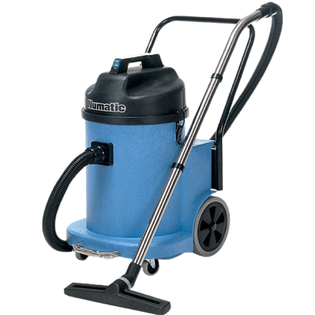 Numatic WV900-2 40L industrial wet and dry vacuum cleaner with stainless steel wand and floor tool