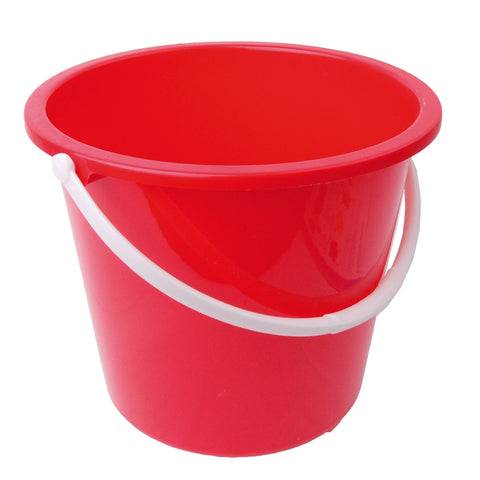 Plastic Bucket With Handle 10 Litre Red - Robert Scott