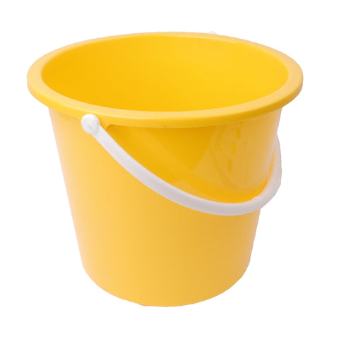 Plastic Bucket With Handle 10 Litre Yellow - Robert Scott