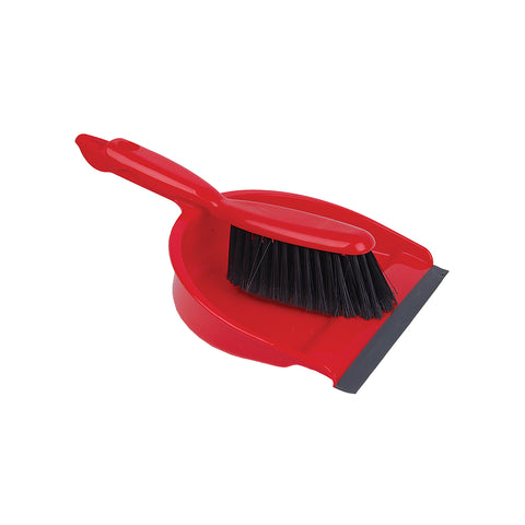 Dustpan & Brush Set Soft Red 102940 - Robert Scott