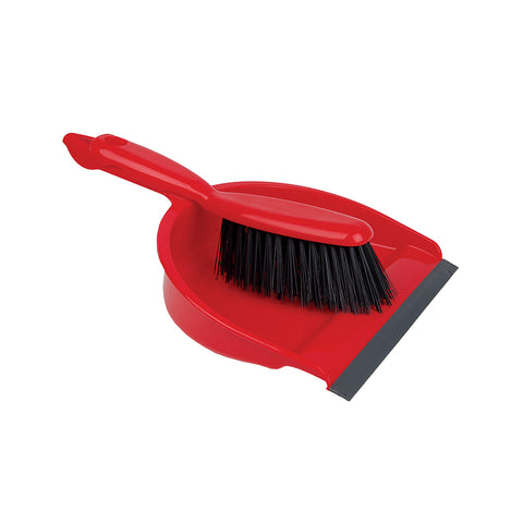 Dustpan & Brush Set Stiff Red 102942 - Robert Scott