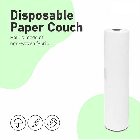 White Couch Rolls 2PLY 20" x 40M GP Salon Beauty Massage Hygiene roll Clinic Recycled (1 Roll)