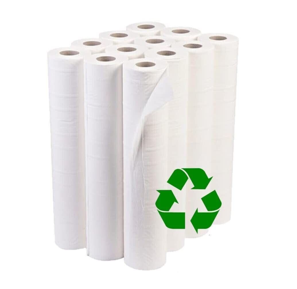 White Couch Rolls 2PLY 20" x 40M GP Salon Beauty Massage Hygiene roll Clinic Recycled (1 Roll)