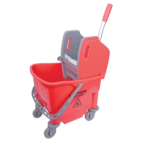 Buffalo Kentucky Mop Bucket and Wringer 25L Red - Robert Scott