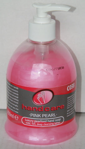 Pink Pearl hand Soap Pump Bottle 450ml C038 Selden
