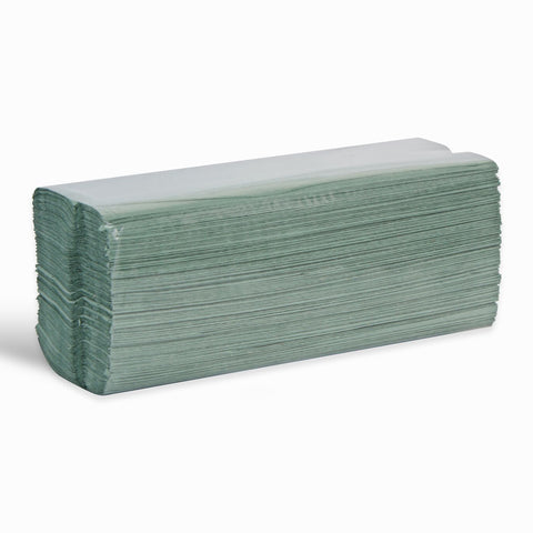 C-Fold Paper Hand Towels Green Case 310 x 225 1ply Sheets Qty - CFG001