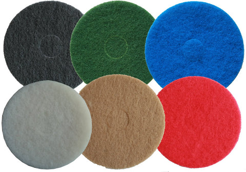 Floor Cleaning Pads Multiple Sizes Multiple Colours 5 Pack