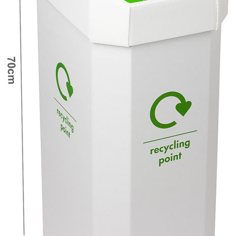 Office Recycling Bins 5 Pack Combin Waste System - 25 Stickers 60L