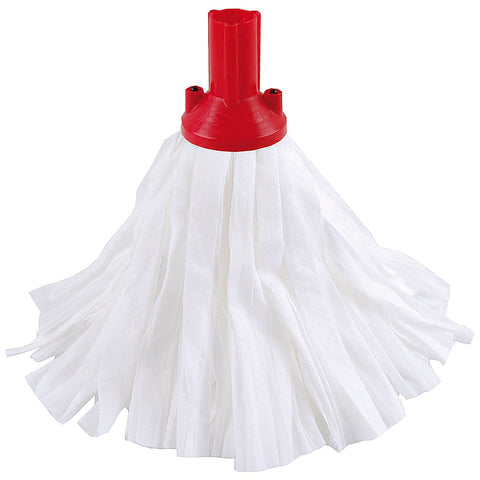 Exel Big White Socket Mop Heads 120g Red (10 Pack)  Robert Scott