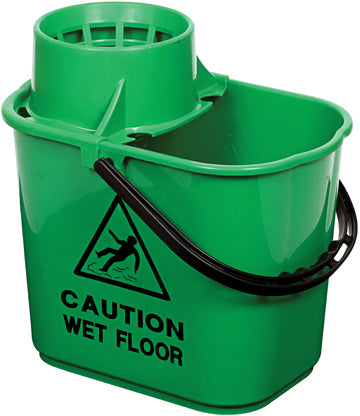 Exel Mop Bucket And Wringer 15 Litre Green - Robert Scott,
