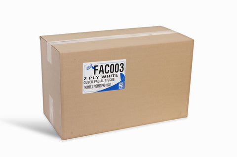 Facial Tissues, White, 210 x 200 , 2 ply, 24 Boxes - FAC003