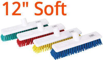 Hygiene Broom Screw Head Soft, 30cm / 12" Various Colours 102910 - Robert Scott