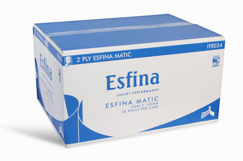 E-matic Toilet Tissue Paper,100M, 2 ply 36 Rolls -ITR034