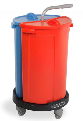 NC2R Compact Carousel Dual Waste Bin Trolley - Xtra System Numatic