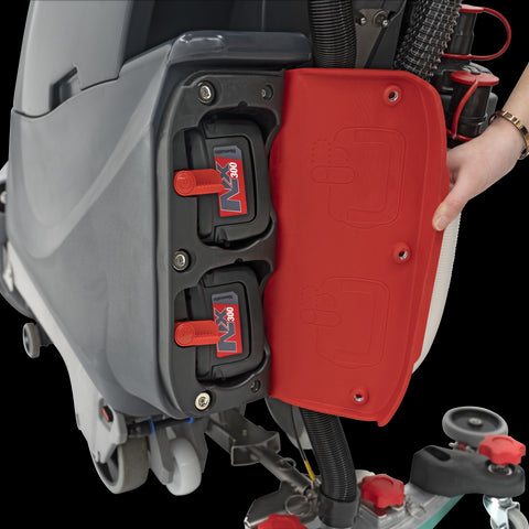 Demonstration of the Numatic TTB3045NX Battery Powered Scrubber Dryer Floor Machine Batteries