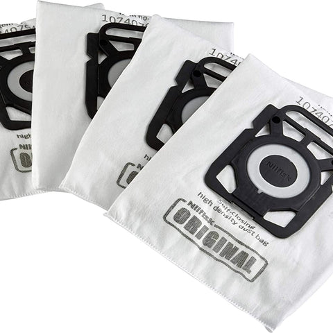 Nilfisk Genuine Dust Bags 4 Pack + Pre Filter 107407940 - Nilfisk