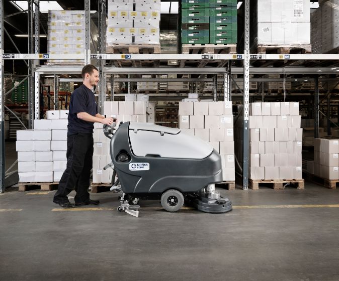 Nilfisk SC800-86 Walk behind Scrubber Dryer 860mm Scrubbing Width