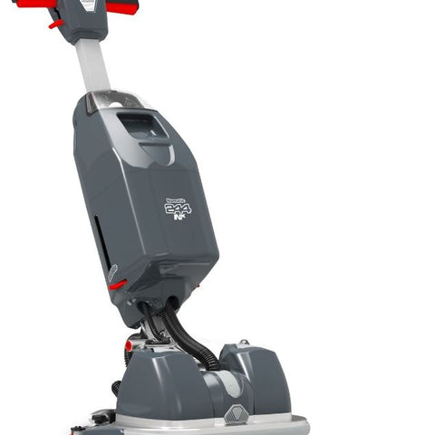 Front viewof the Numatic NUC244NX Compact Battery Scrubber Dryer