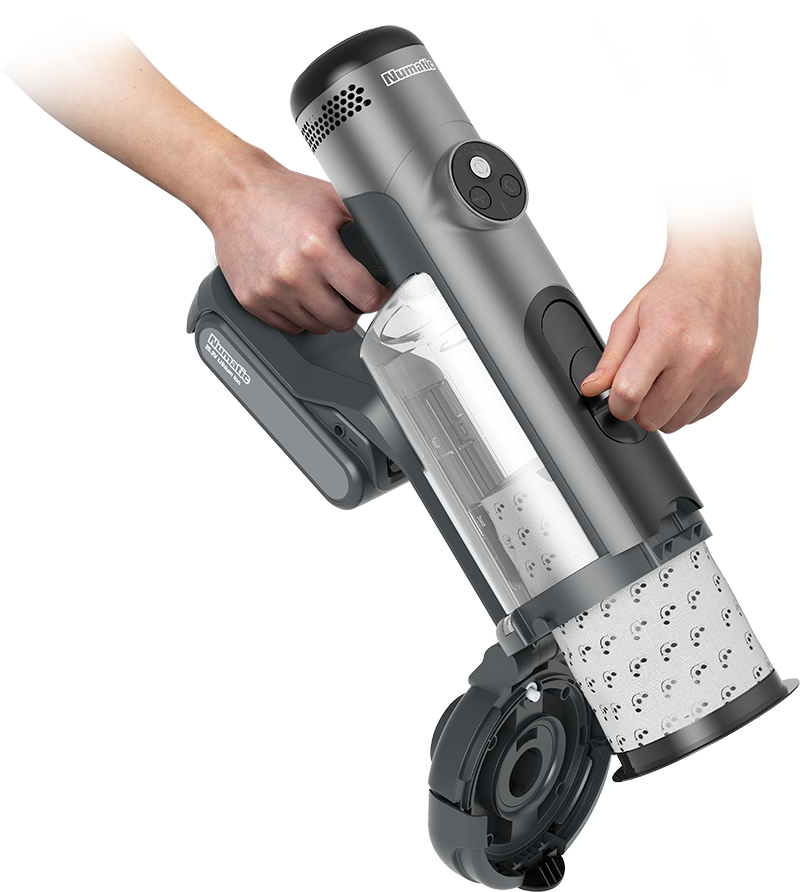 Numatic Quick Henry Stick Vacuum Cleaner Grey NQ100 - 2 Batteries