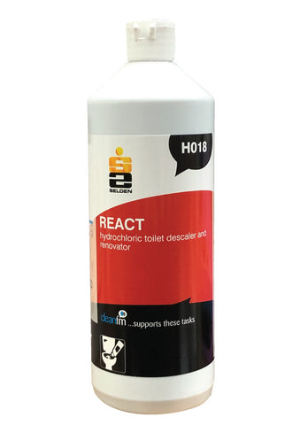 React Acid Toilet Descaler &amp; Renovator H018 1 Litre Selden